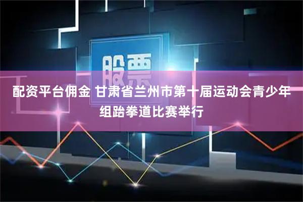 配资平台佣金 甘肃省兰州市第十届运动会青少年组跆拳道比赛举行
